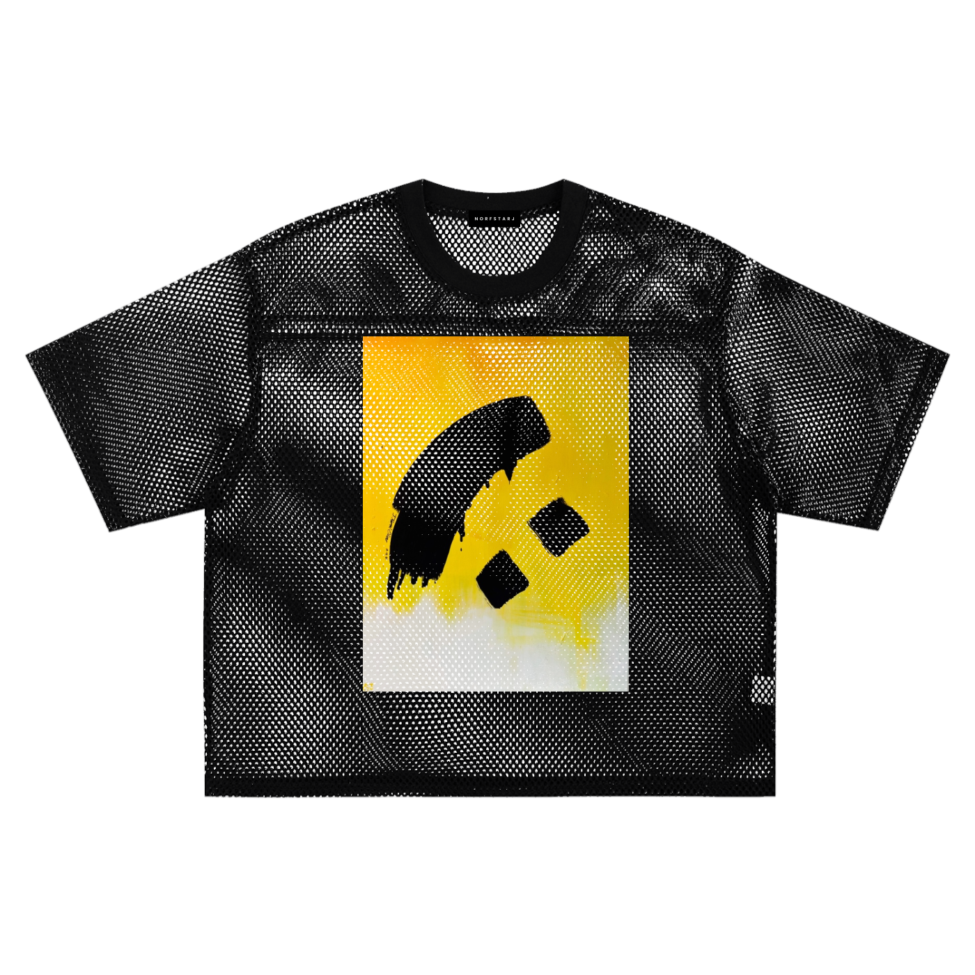 SUNNY SIDE UP! See-through Boxy Net T-Shirt
