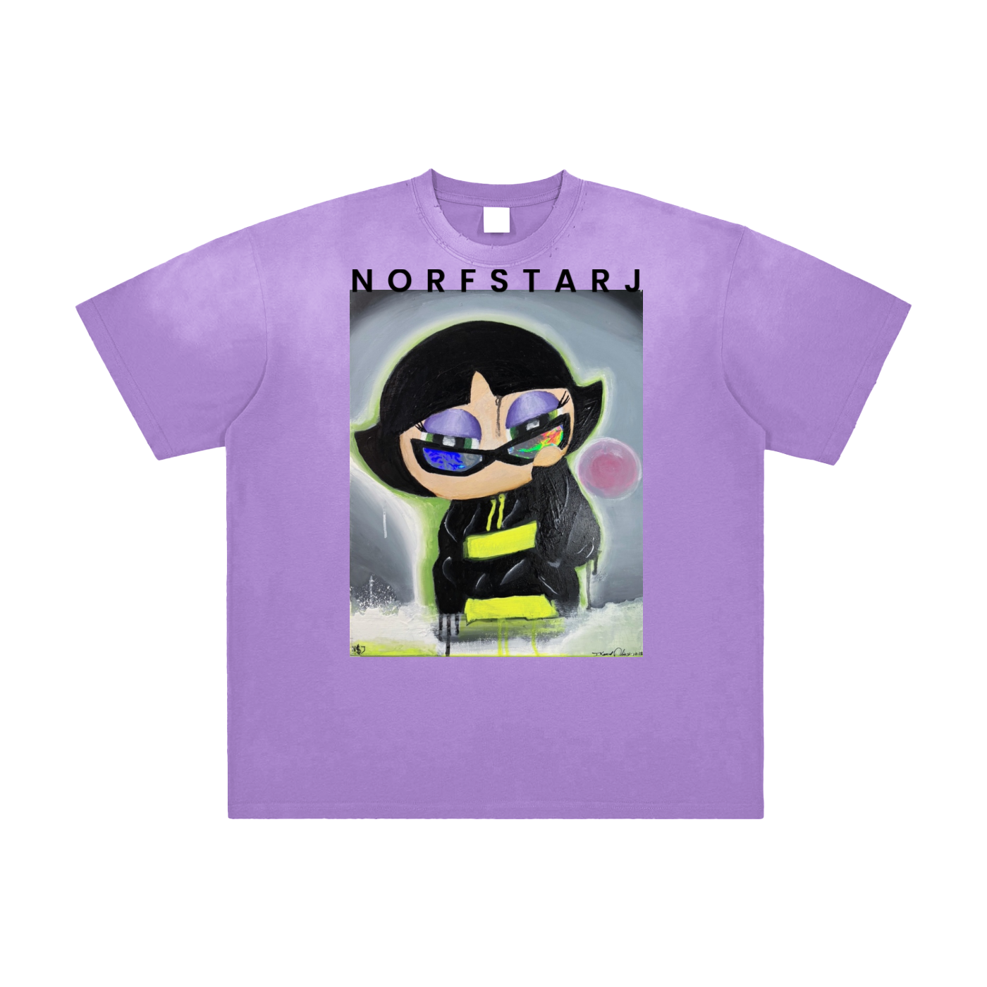 Drippy Washed Frayed T-Shirt