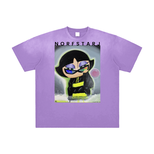 Drippy Washed Frayed T-Shirt