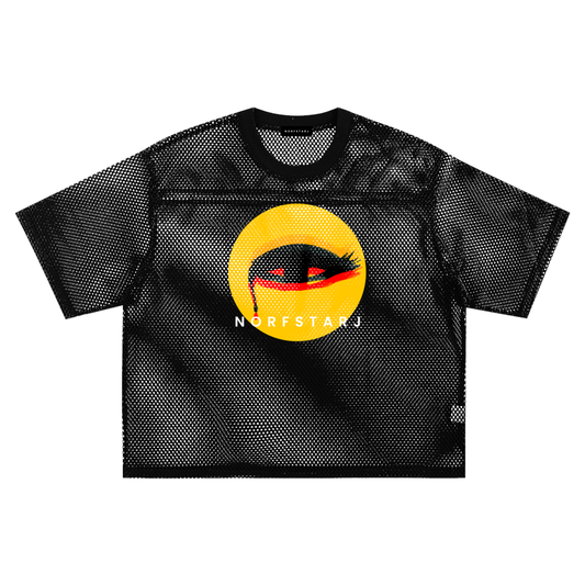 COPYRIGHT INCRINGE See-through Boxy Net T-Shirt