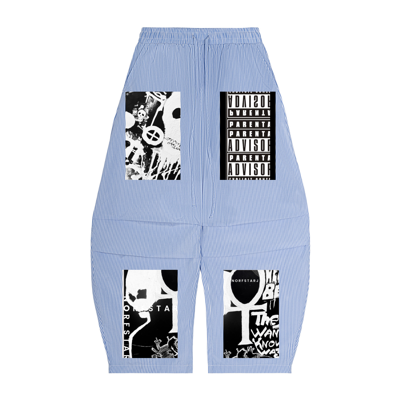 Holy Death Drawstring Barrel Pants