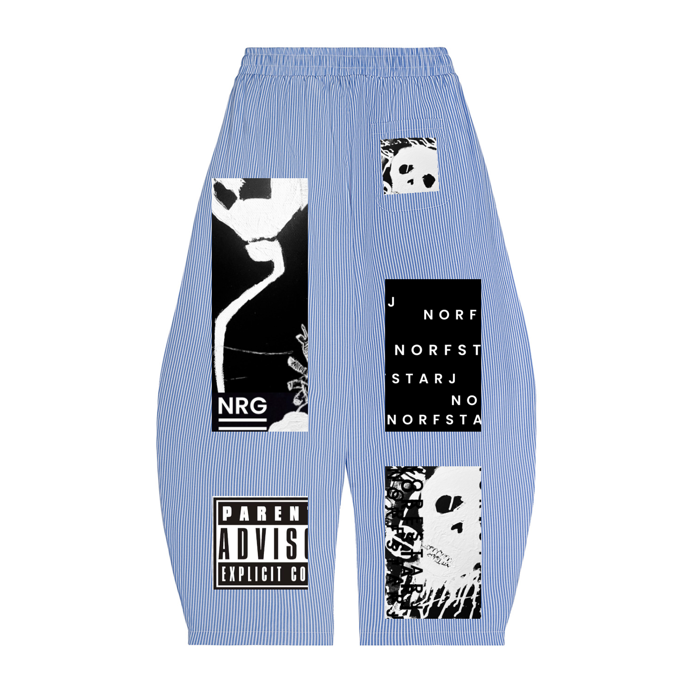 Holy Death Drawstring Barrel Pants